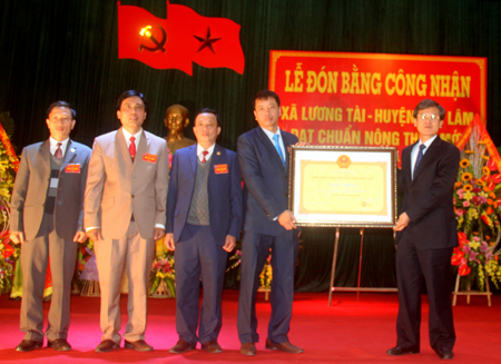 Công nhận xã Lương Tài đạt chuẩn nông thôn mới
