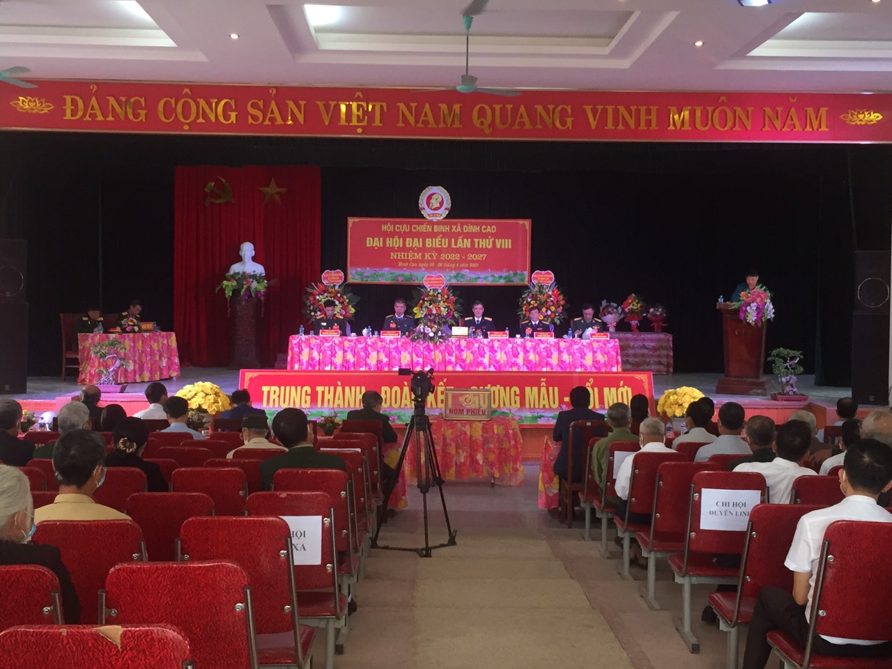 Hội Cựu chiến Binh  xã Đình Cao tổ chức Đại hội Hội Cựu chiến binh xã Đình Cao, lần thứ VIII, nhiệm kỳ 2022-2027