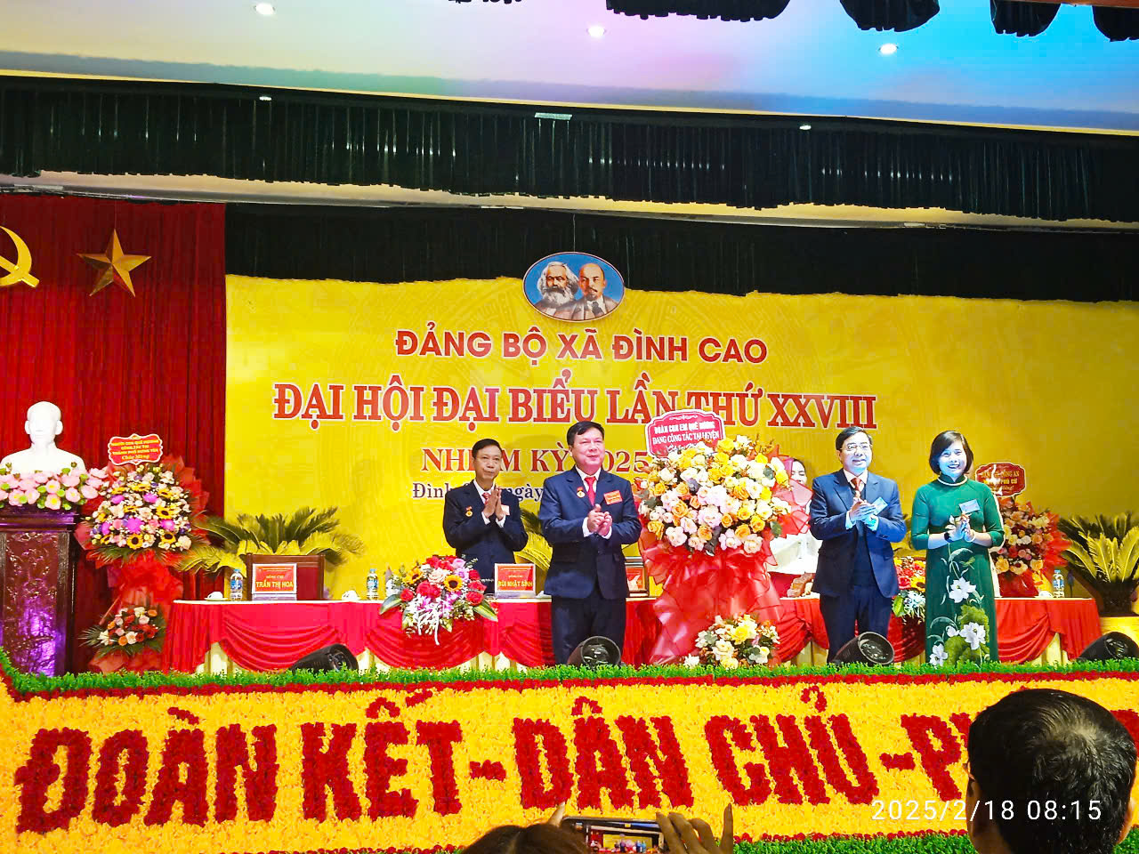 ĐÌNH CAO TỔ CHỨC THÀNH CÔNG ĐẠI HỘI ĐẠI BIỂU ĐẢNG BỘ XÃ LẦN THỨ 28 NHIỆM KỲ 2025-2030